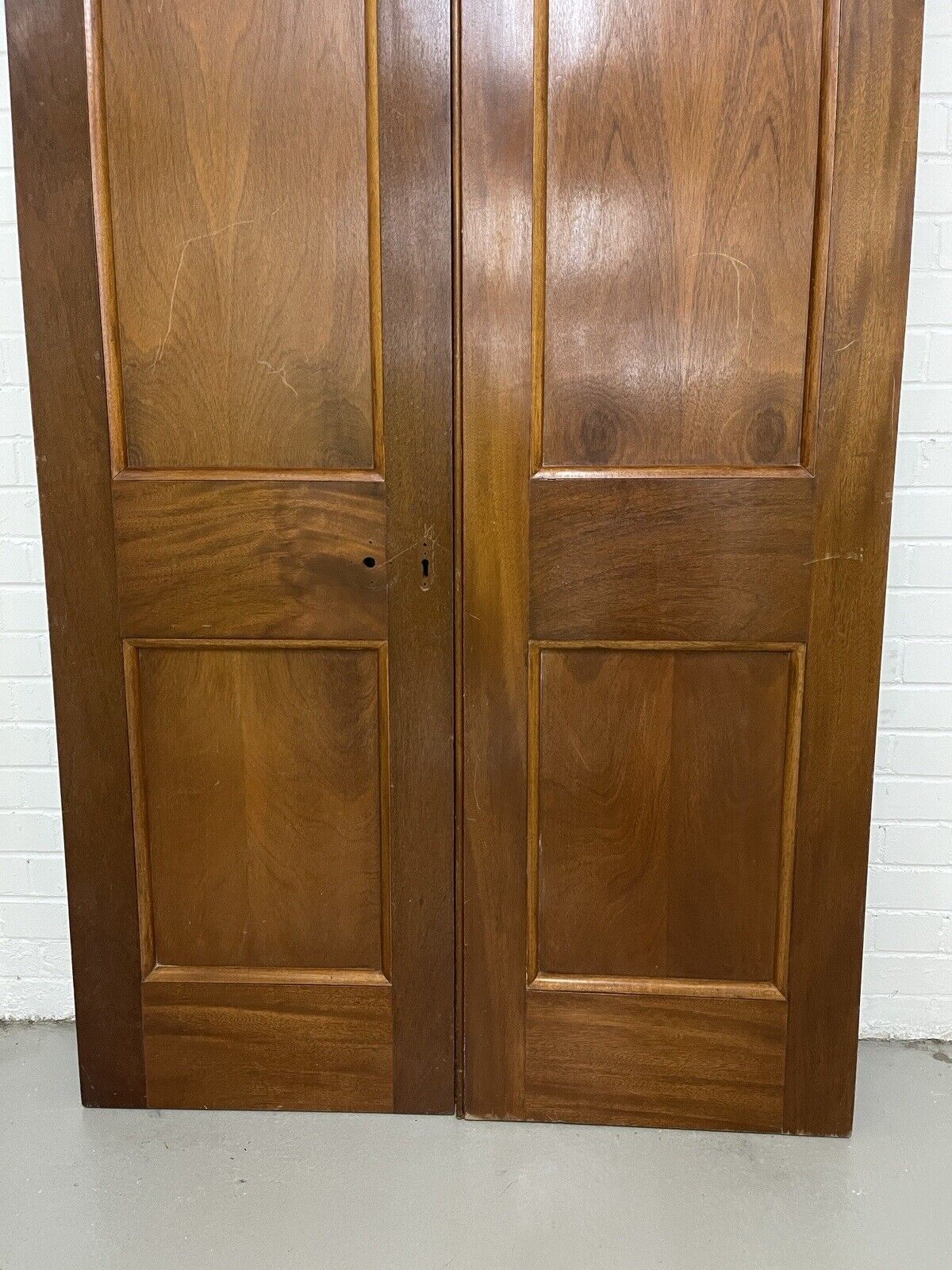 Reclaimed Large French Mahogany Wooden Double Doors Provenance Knightsbridge