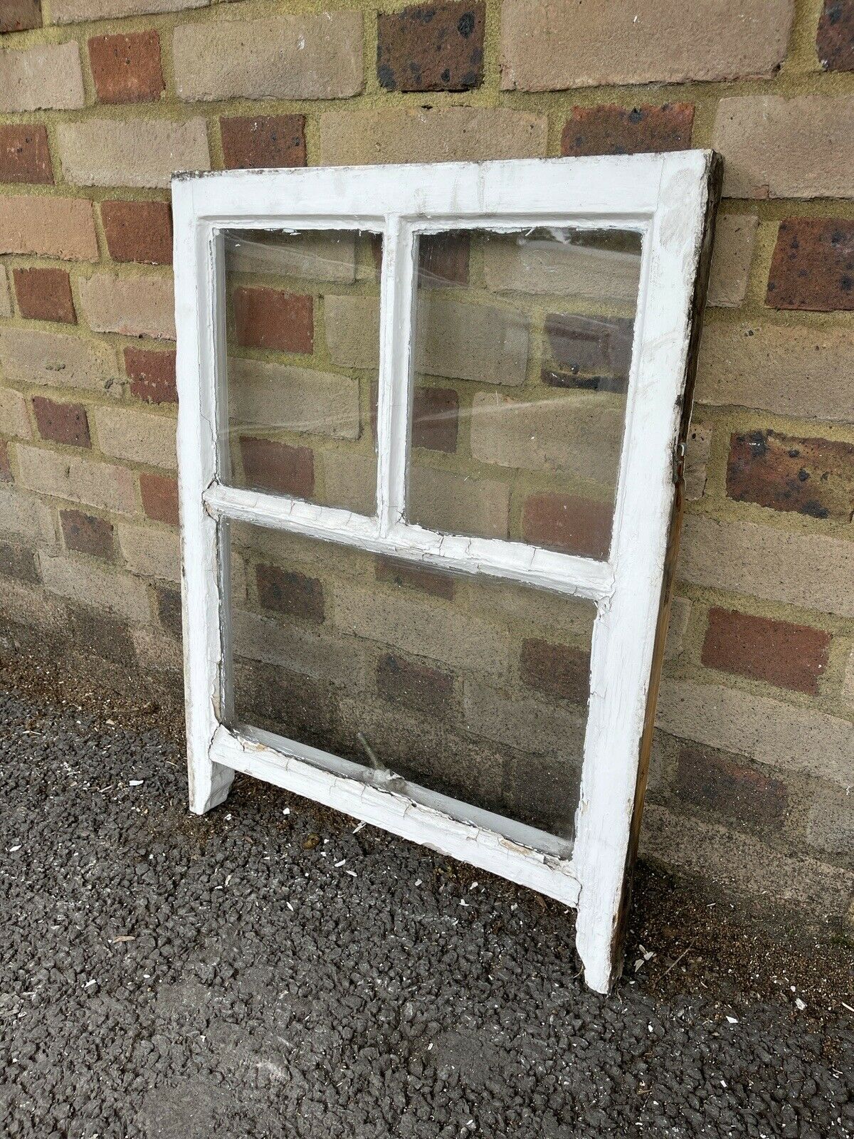 Reclaimed Old Georgian 3 Panel Wooden Sash Window 510 x 705mm