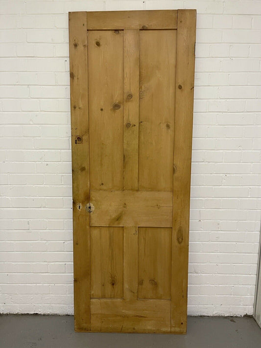 Original Vintage Reclaimed Victorian Pine Internal 4 panel Door 1935 x 715mm