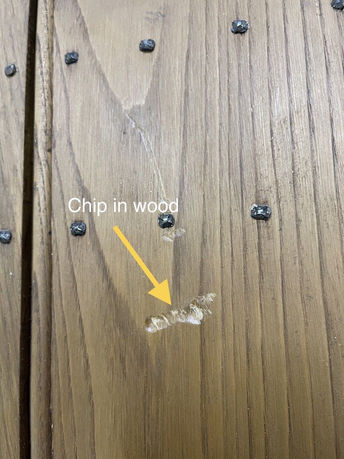 Reclaimed Oak Old Handmade Studded Ledge and Brace door 1825 x 680mm