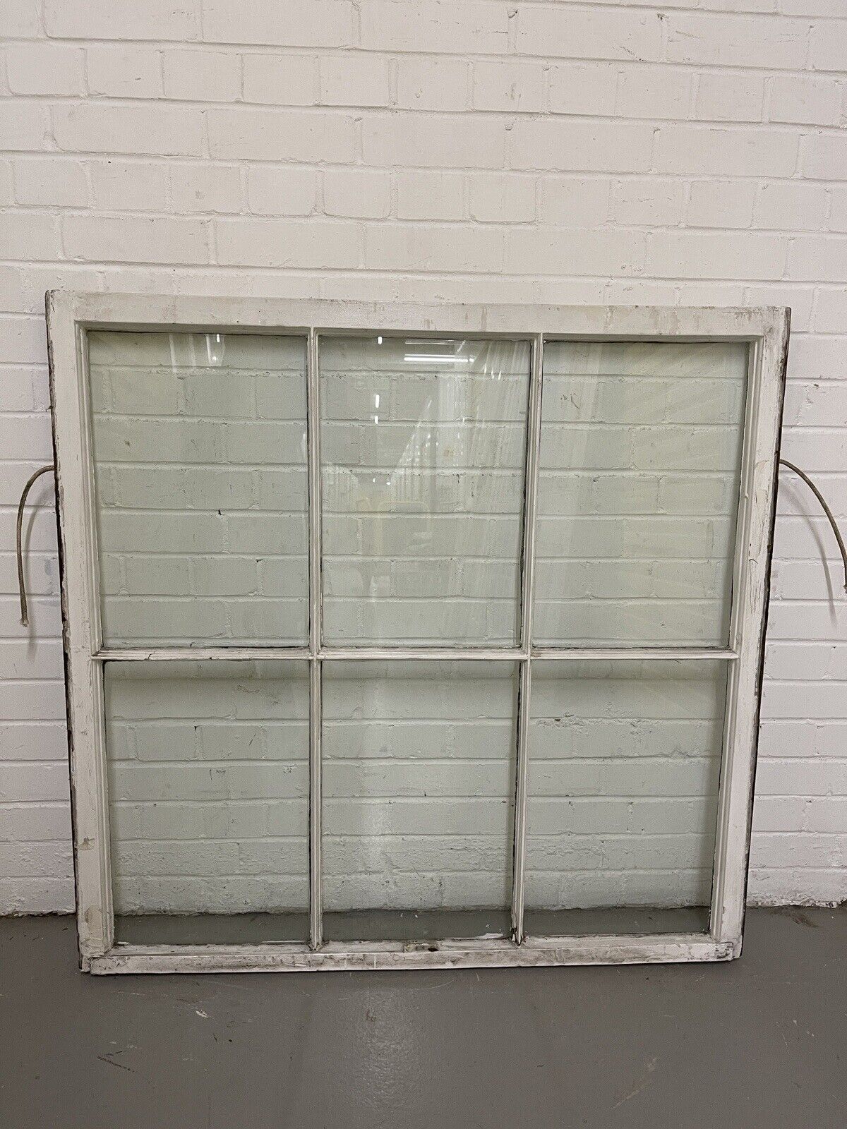 Reclaimed Old Large Georgian 6 Panel Wooden Window 1140 x 1110mm
