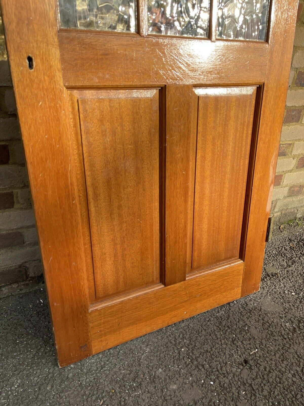 Reclaimed Wooden Panel External Front Door Crafted Bow Design 2035 x 814mm