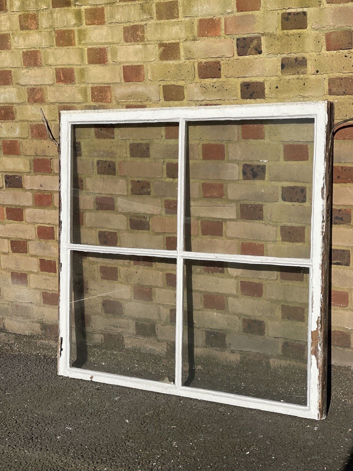 Reclaimed Old Large Georgian 4 Panel Wooden Window 1215 x 1130mm