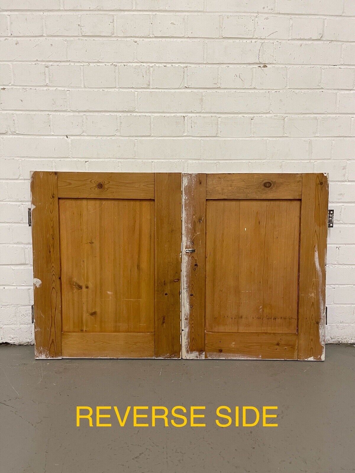 Reclaimed Pine Victorian Alcove Cupboard Doors Inter-locking 1020 x 660mm