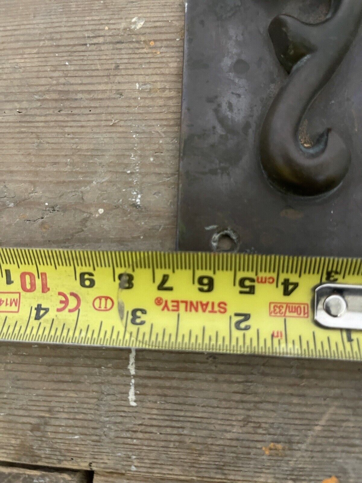 Reclaimed Old Art Nouveau Phosphor Bronze Door Pull Handle 355mm or 14 inches