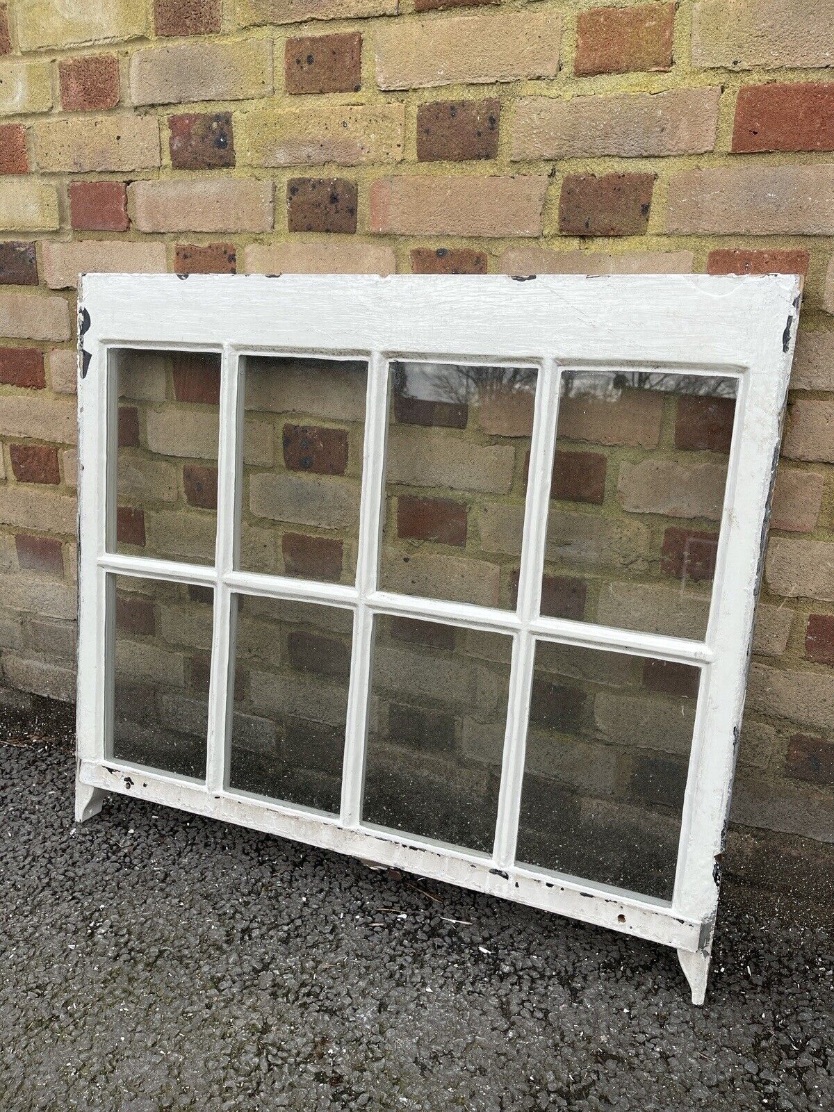 Reclaimed Old Georgian 8 Panel Wooden Window 910 x 795mm