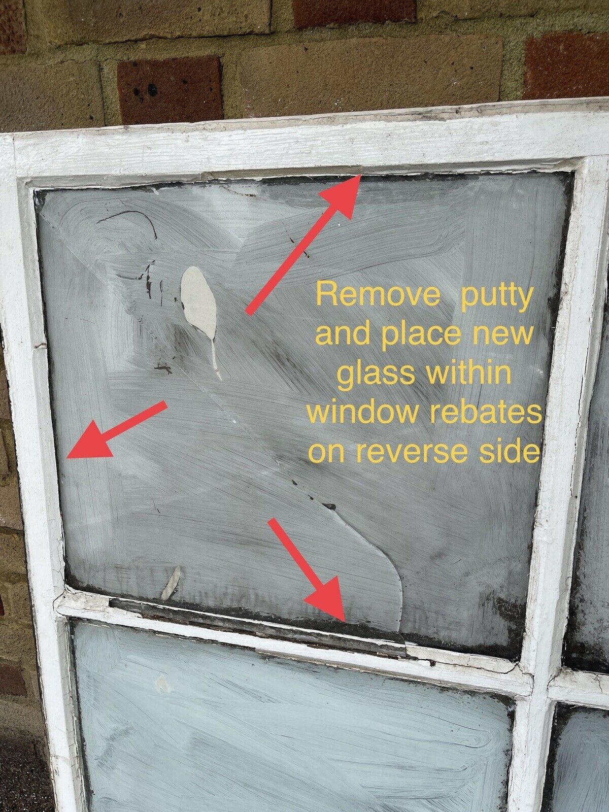 Large Reclaimed Old Georgian 4 Panel Wooden Sash Window 1015 x 1065mm
