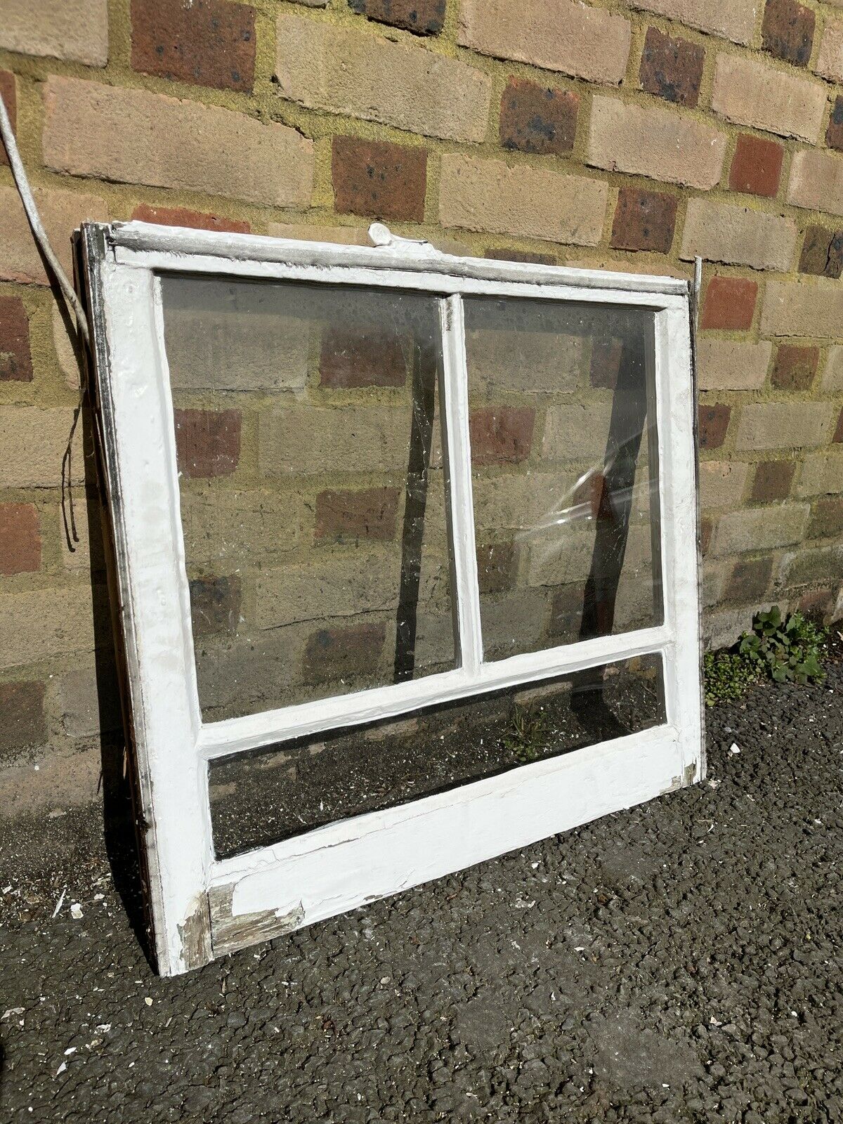 Reclaimed Old Victorian Edwardian Wooden 3 Panel Sash Window