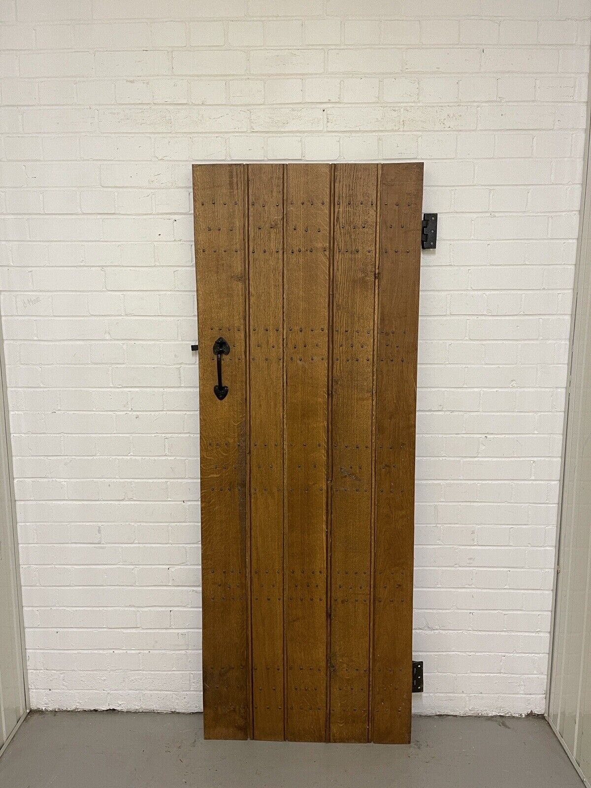 Reclaimed Oak Old Handmade Studded Ledge and Brace door 1830 x 680mm