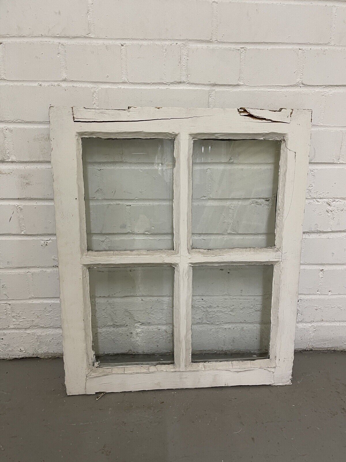 Reclaimed Old Georgian 4 Panel Wooden Window 495 x 585mm