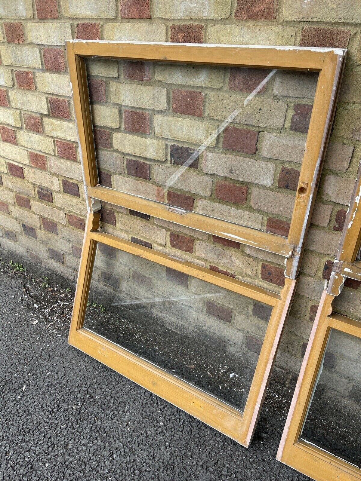Reclaimed Old Victorian Panel Wooden Sash Windows Three pairs Job Lot