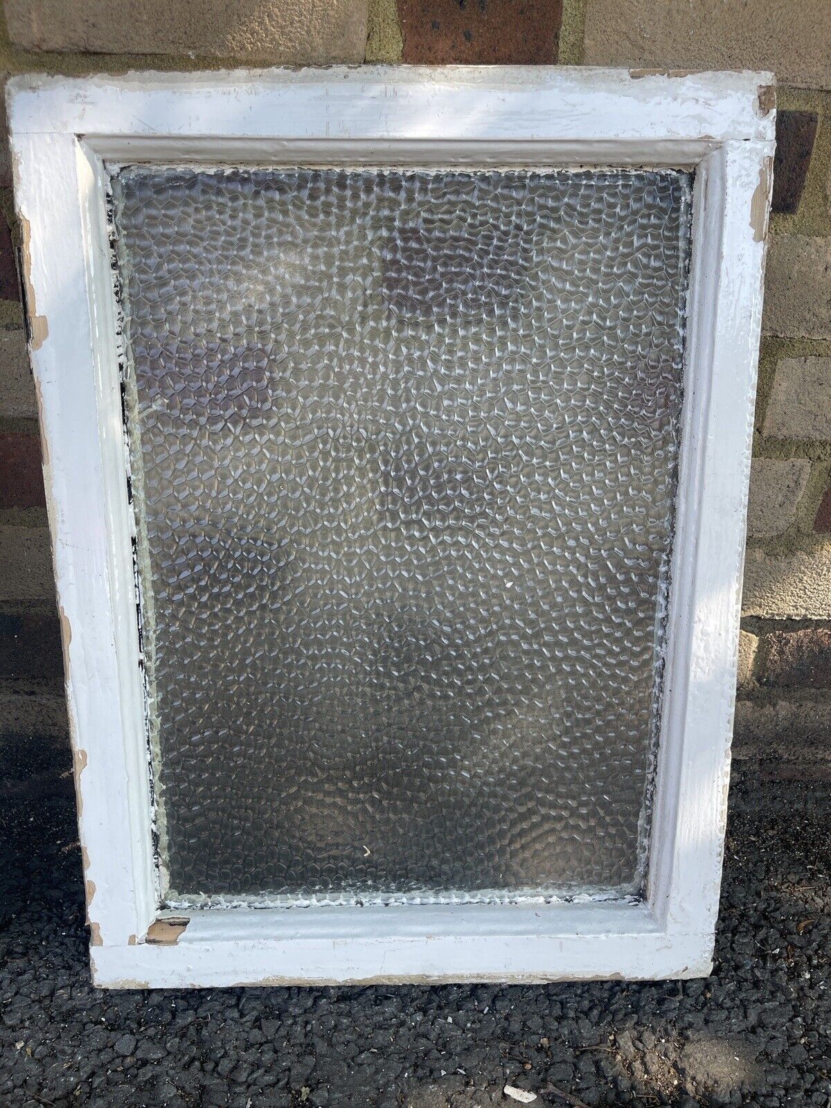 Reclaimed Old  Wooden Panel  Windows Glistre and Hammered Glass Art Design