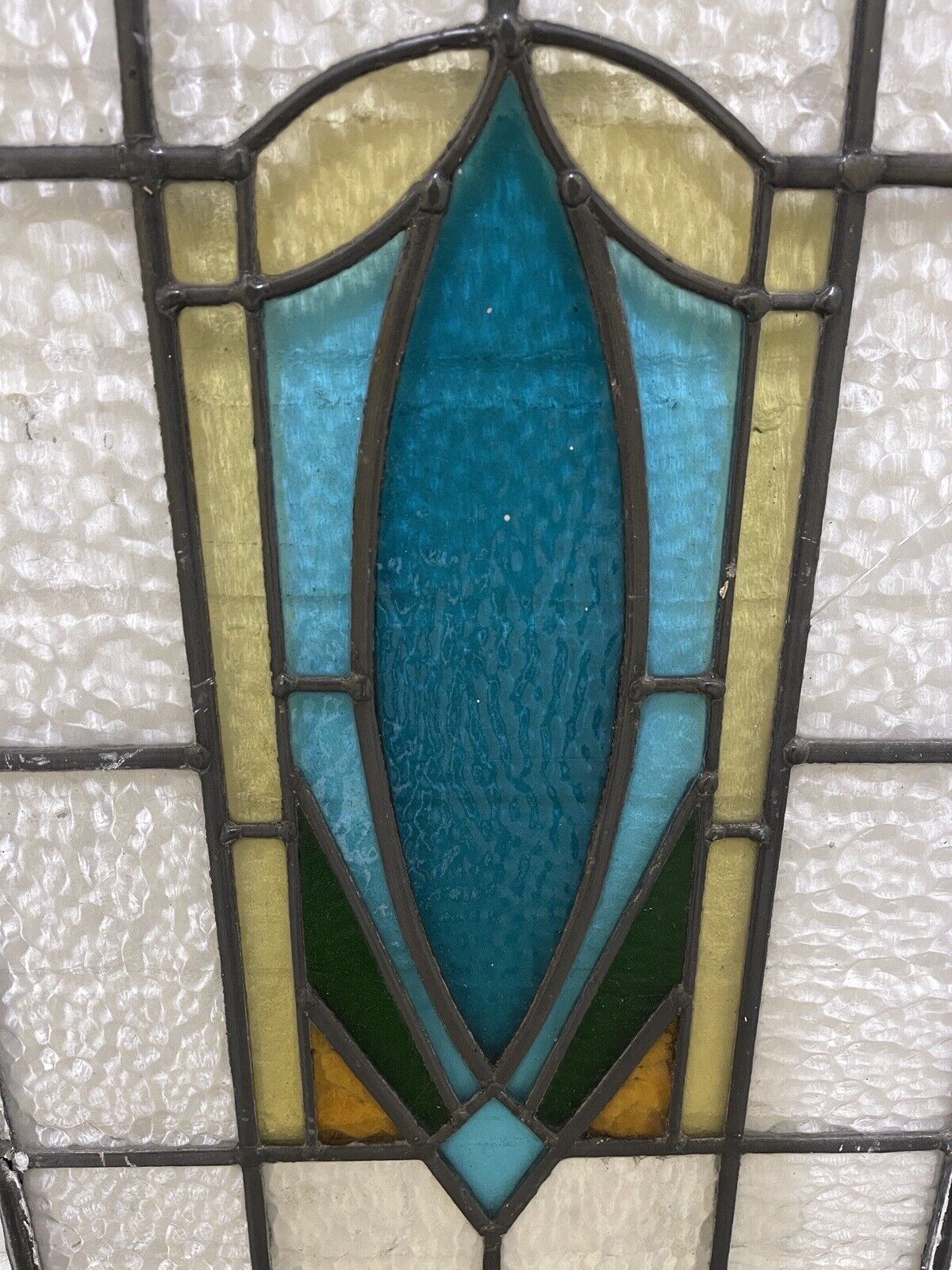 Reclaimed Art Nouveau Leaded Light Stained Glass Surround Panels