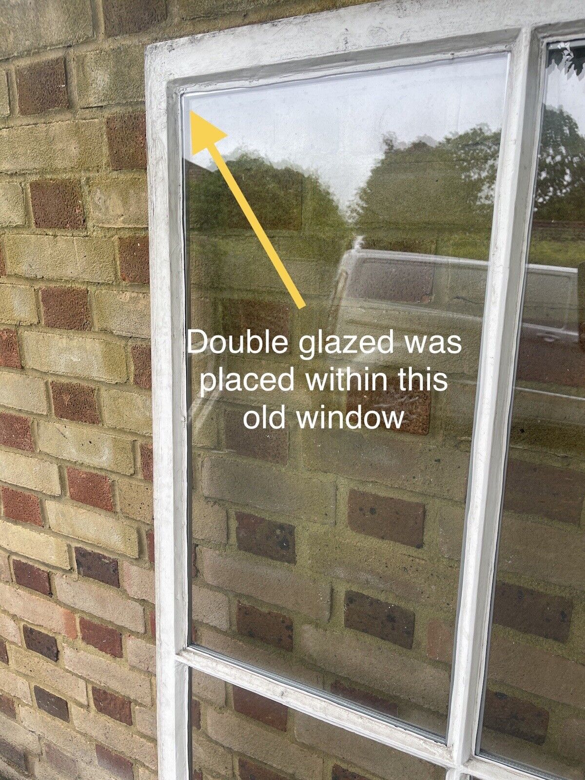 Large Reclaimed Double Glazed Georgian 6 Panel Wooden Window 1210 x 1585 or 1510mm