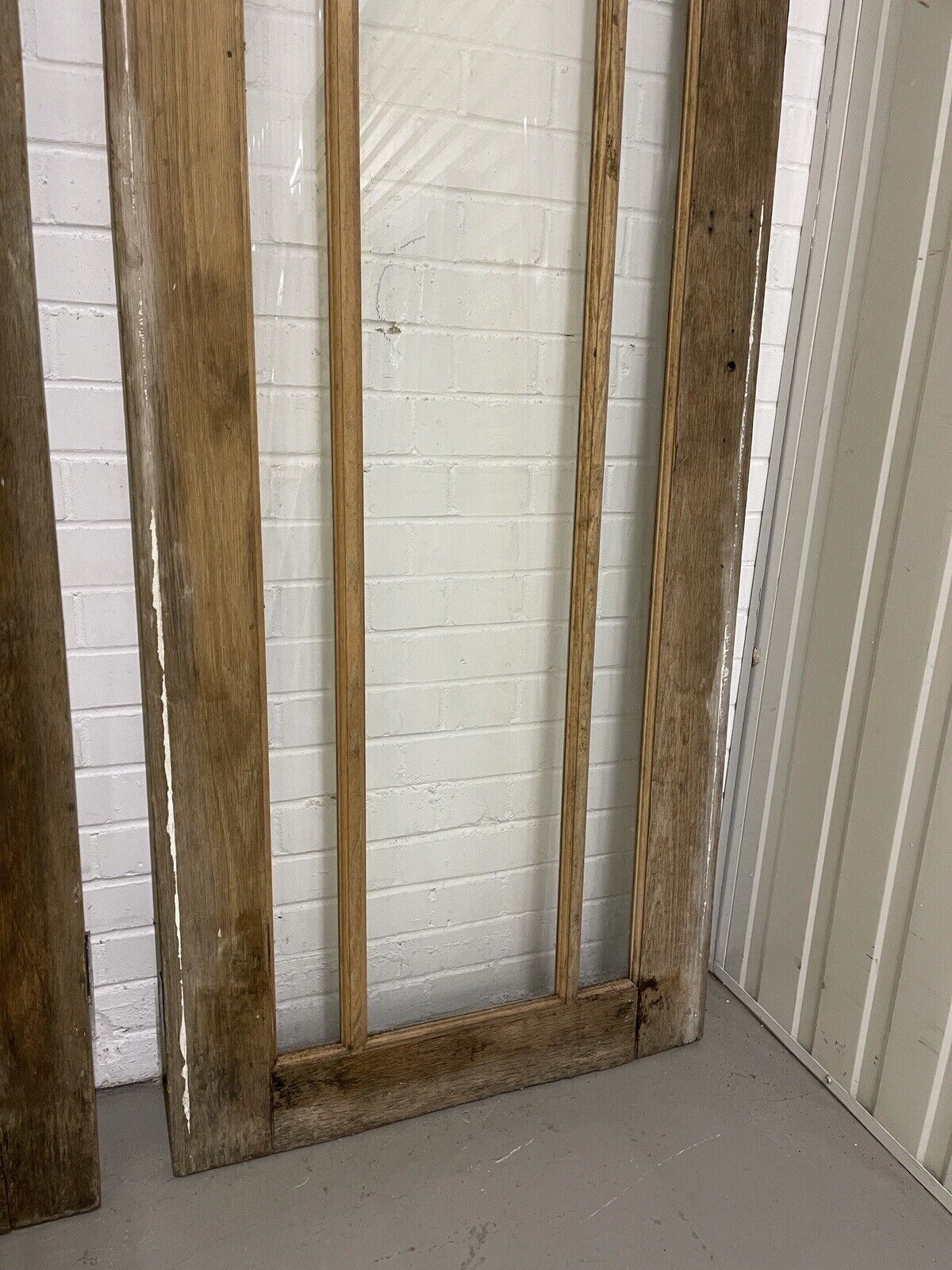 Pair Of Reclaimed Edwardian Wooden Panel External Doors 1870 x 743 1915 x 765mm