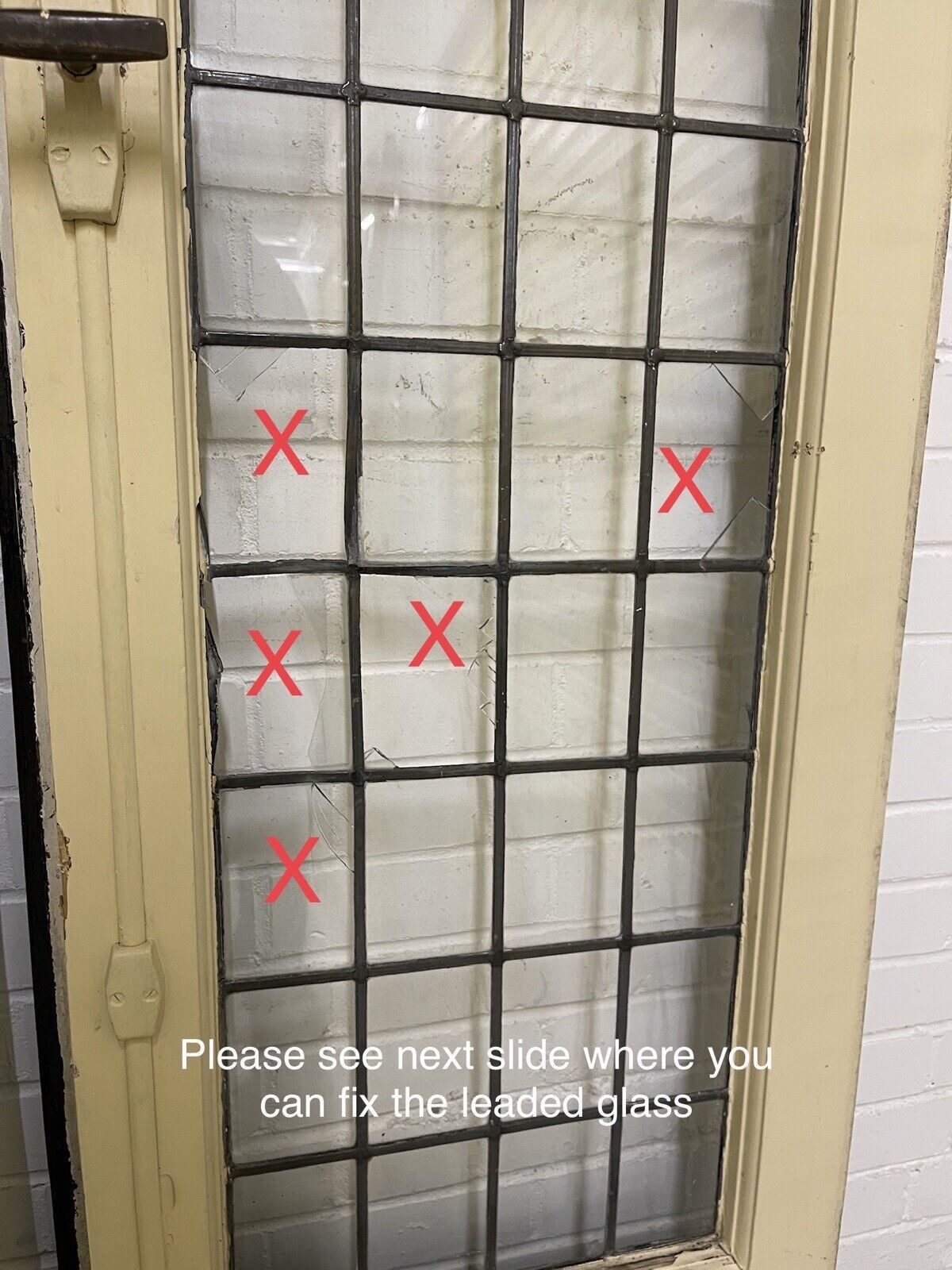 Reclaimed Old French Leaded Single Panel Glass Wooden Double Doors 2020 x 1120mm