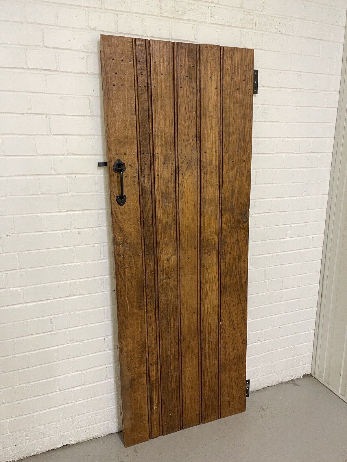 Reclaimed Oak Old Handmade Studded Ledge and Brace door 1838 x 680mm