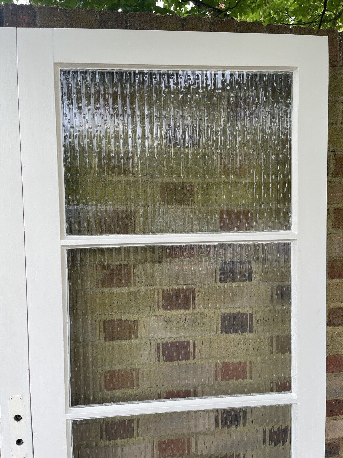 Reclaimed Reeded Glass Internal Or External French Doors 1954 x 1515mm