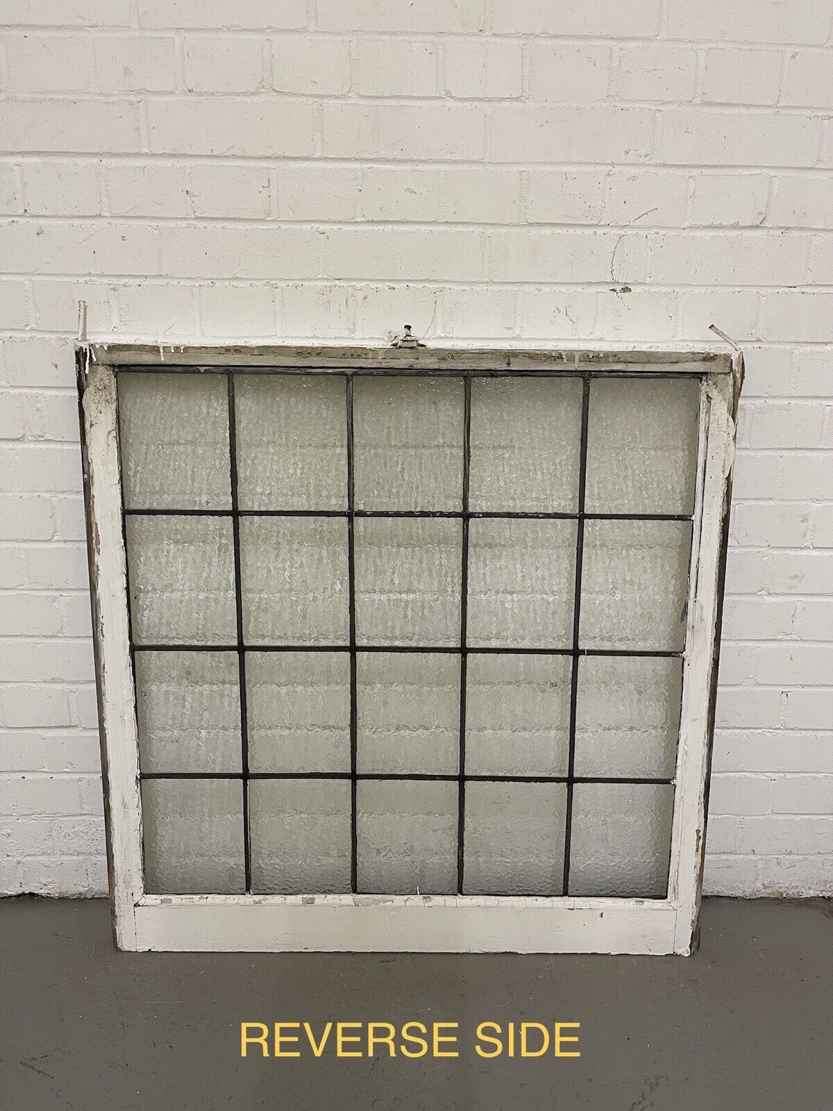 Pair Of Reclaimed Matching Leaded Light Panel Wooden Windows 952 x 917