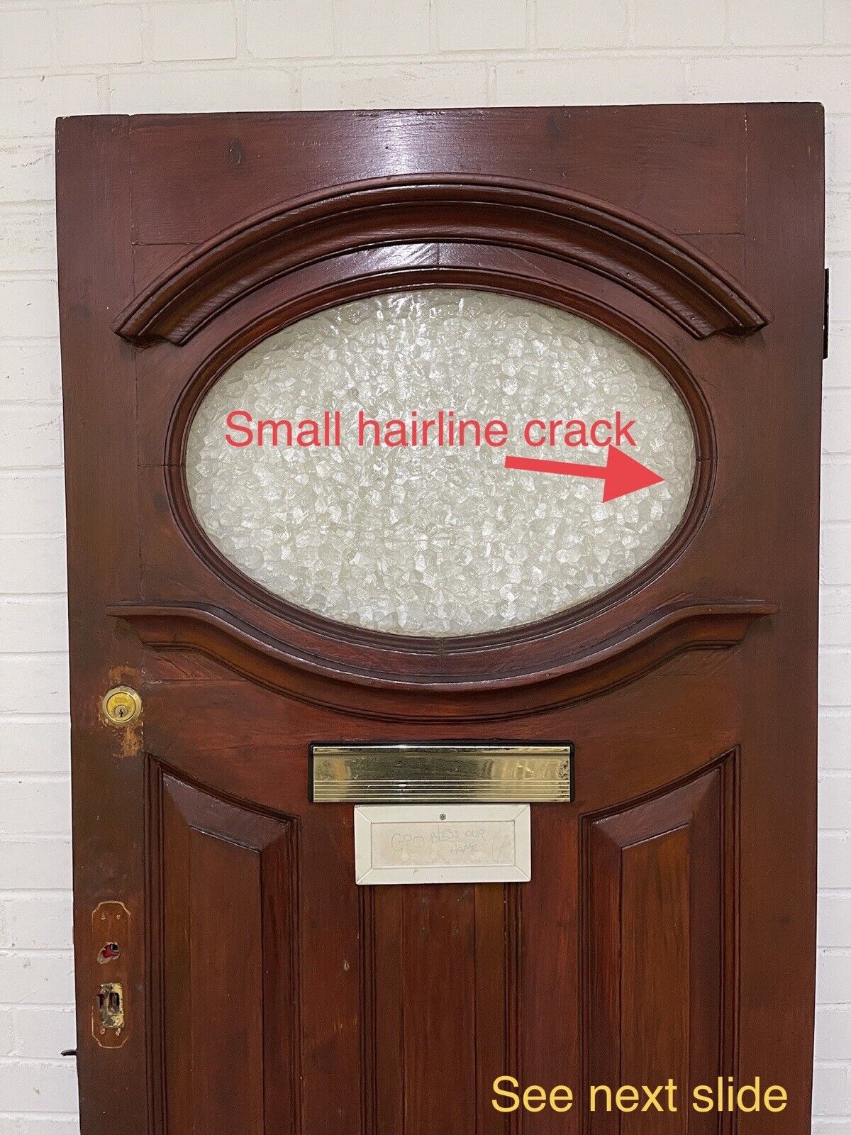 Reclaimed Edwardian Victorian Wooden Panel External Front Door 2075 x 857mm