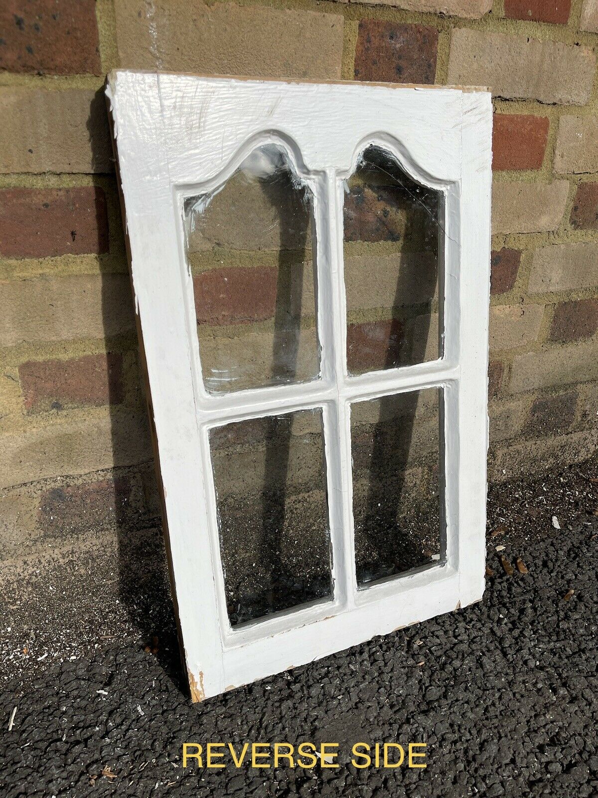 Reclaimed Old Edwardian Arch Sash Wooden Window 605 x 390mm