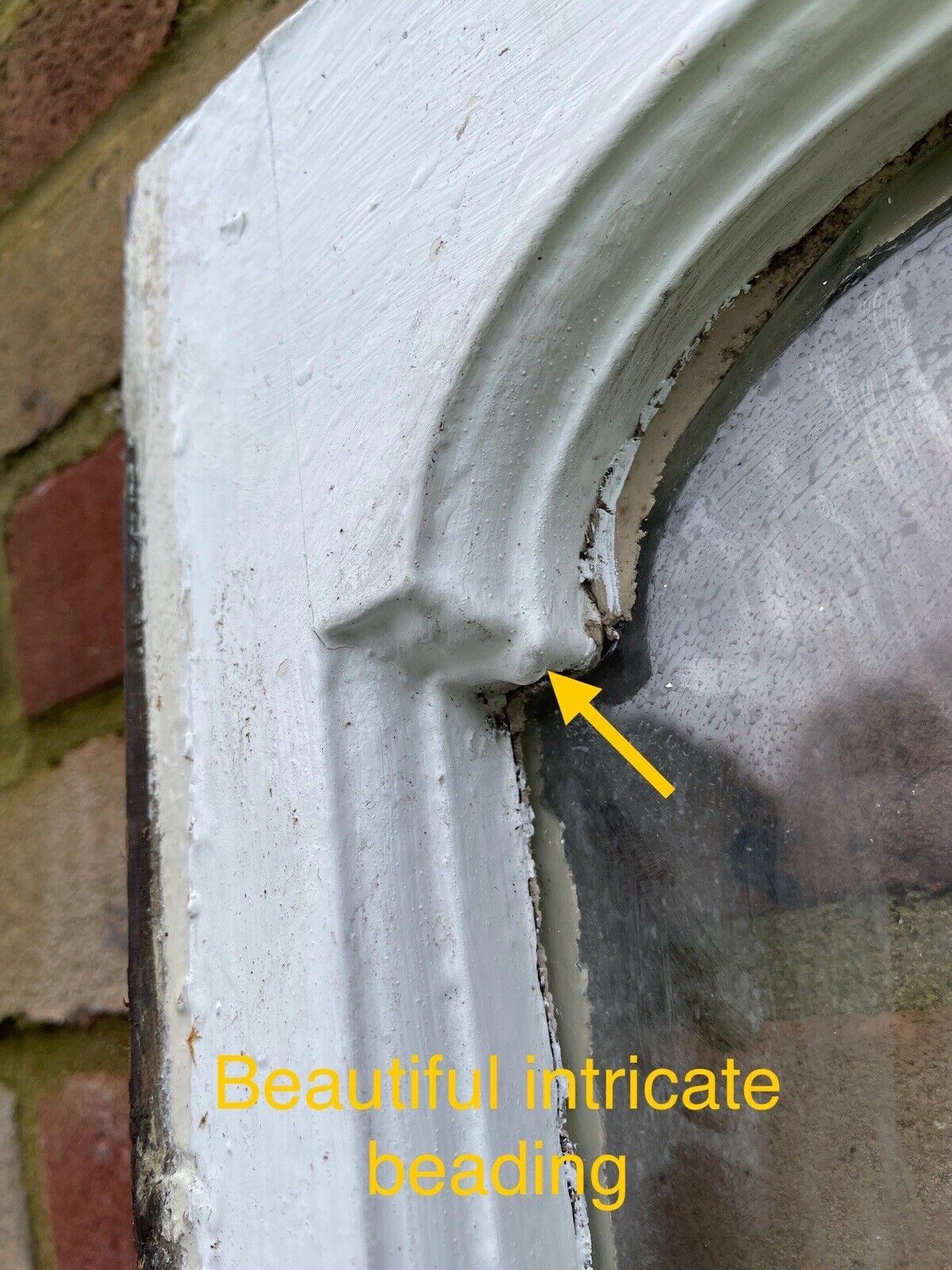 Reclaimed Old Edwardian Arch Sash Wooden Window 985 x 930mm