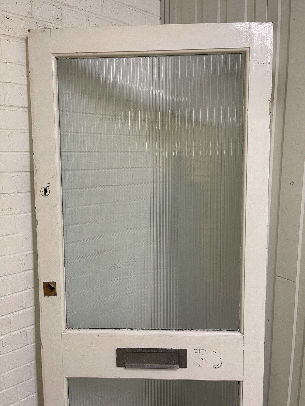 Reclaimed Reeded Glass External Door 1950 x 840mm