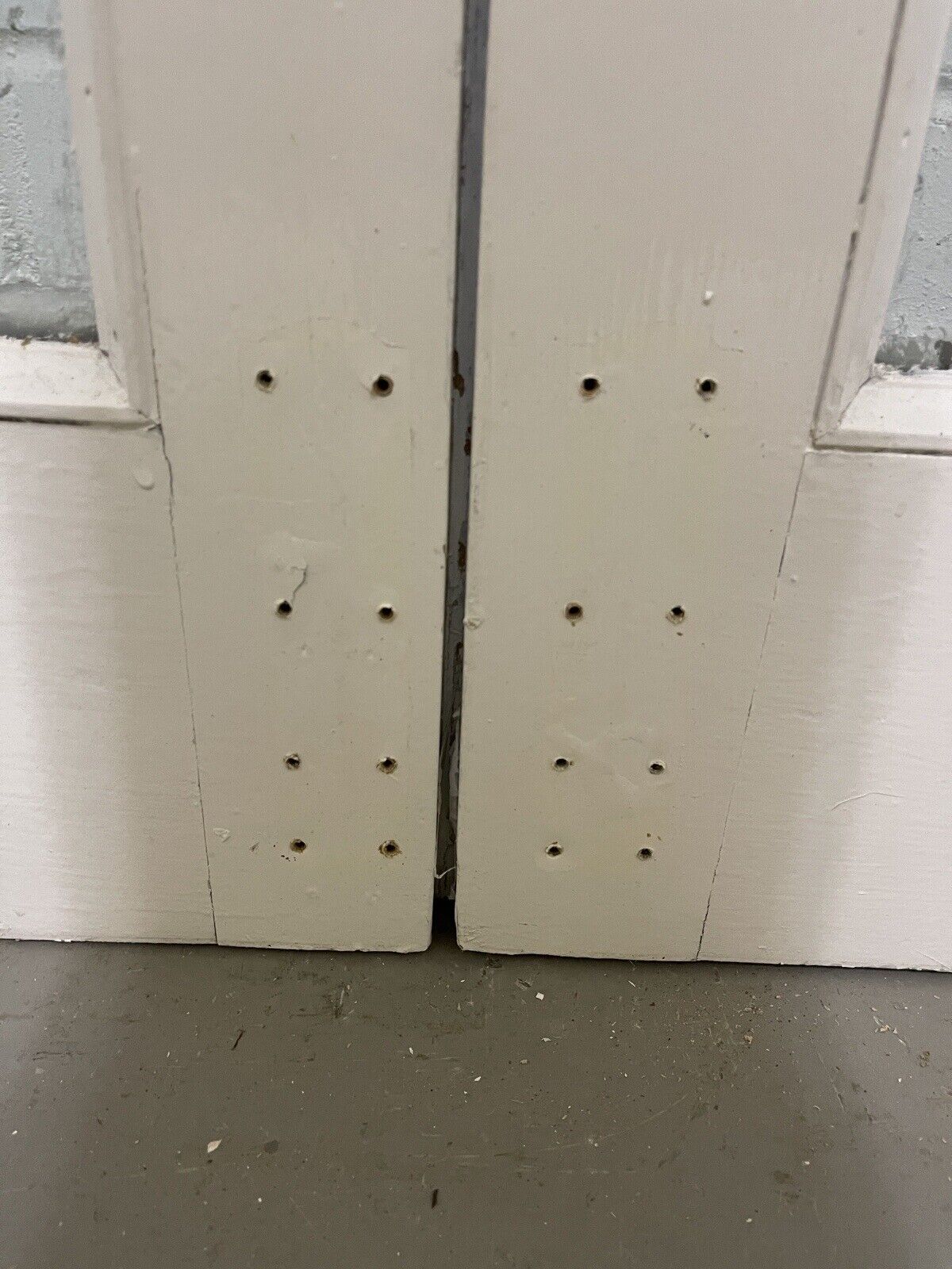 Reclaimed Old French Double Glazed Glass Wooden Double Doors 1978 x 1163mm