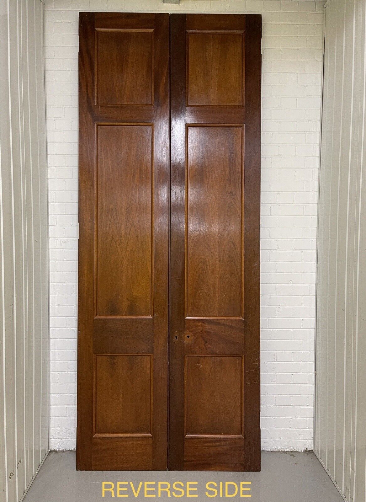 Reclaimed Large French Mahogany Wooden Double Doors Provenance Knightsbridge