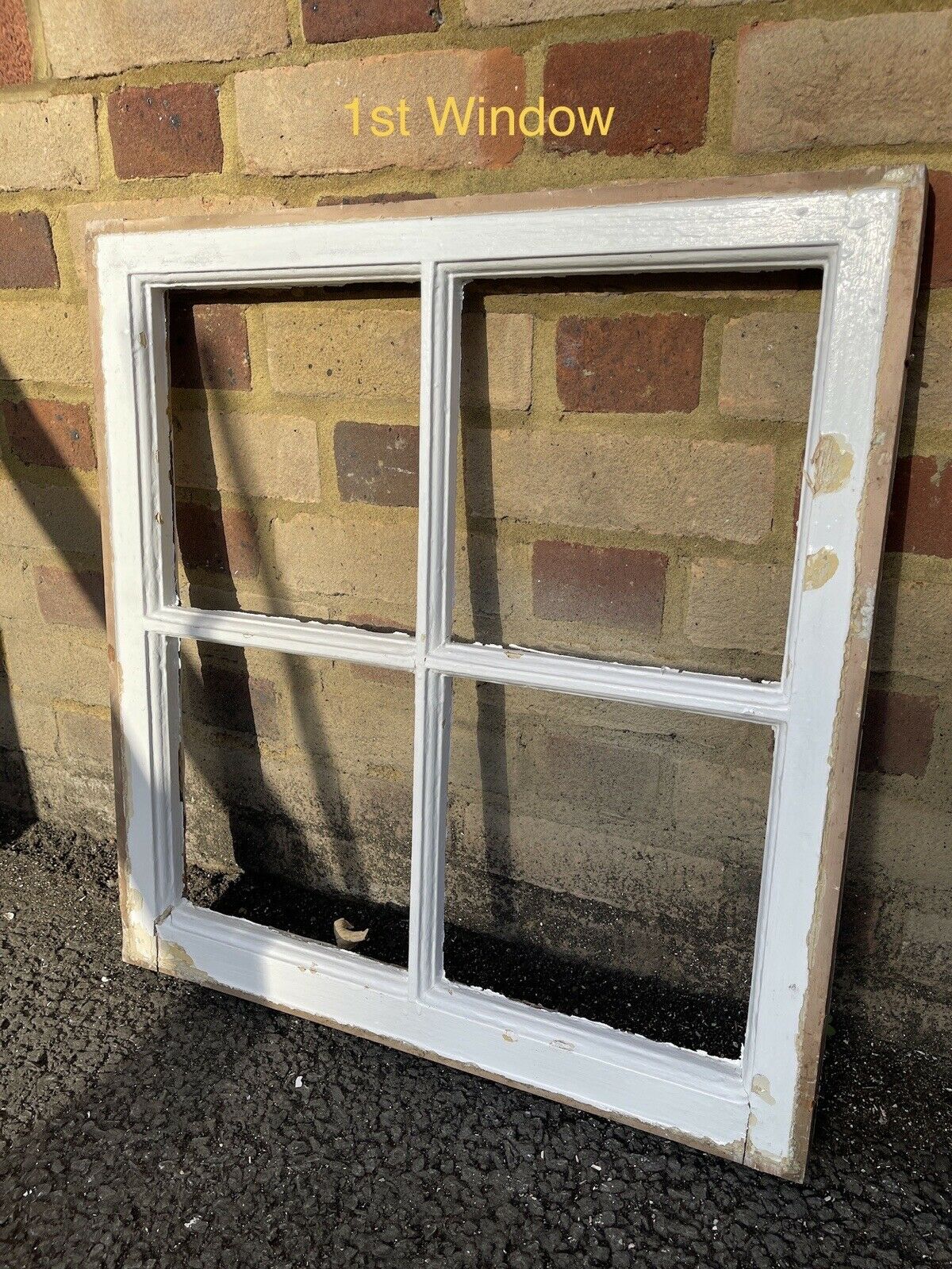 Job Lot Of Reclaimed Georgian 4 Panel Wooden Window NO GLASS Within Panels