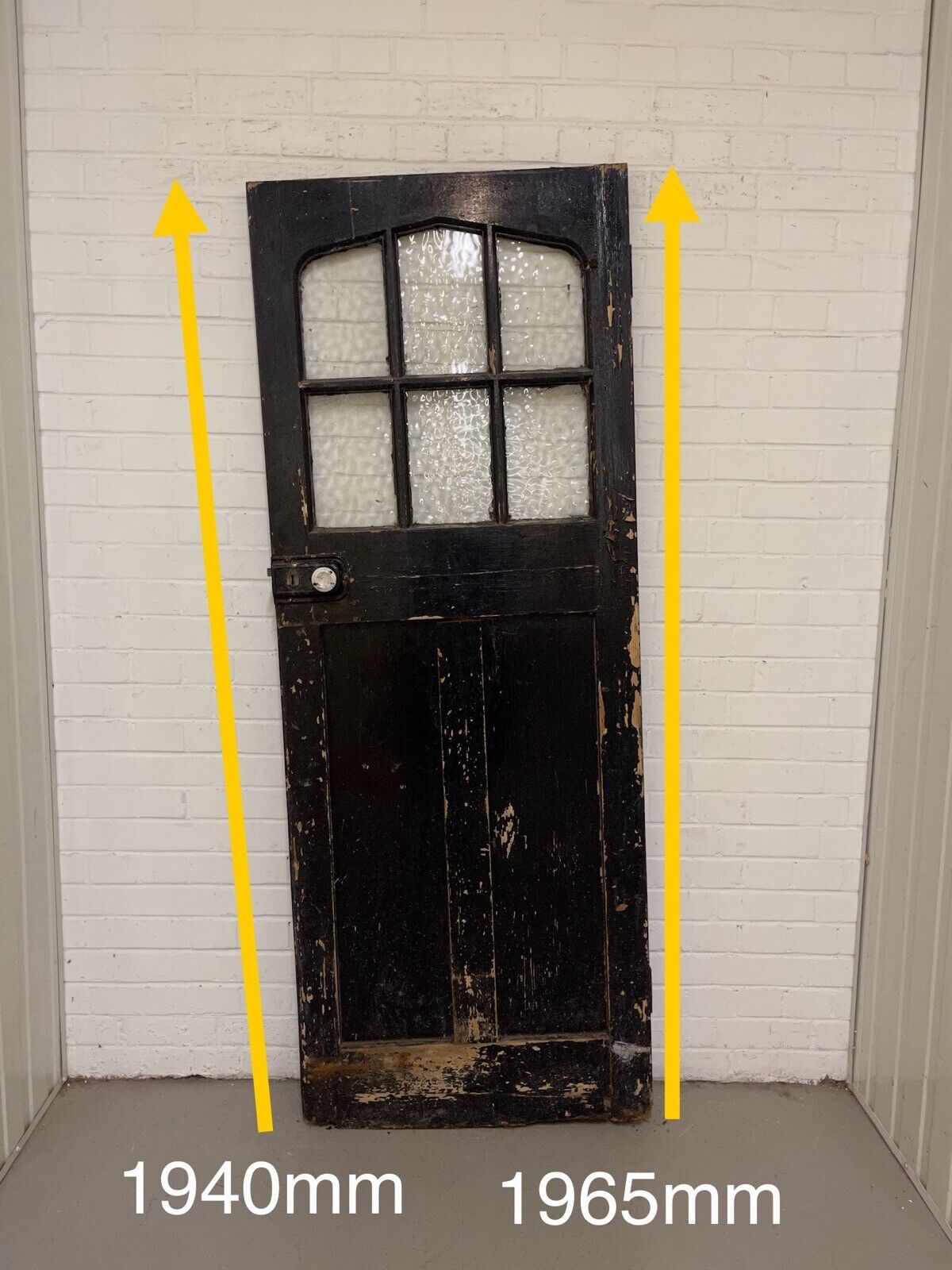 Reclaimed Edwardian Arch Wooden Panel Front Door 1940 0r 1965 x 755mm