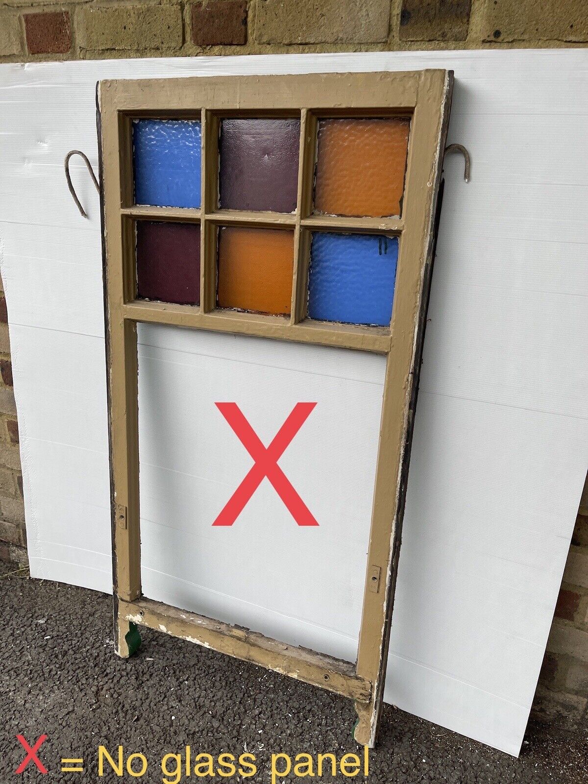 Reclaimed Old Georgian 6 Panel Wooden Window 1180 x 610mm
