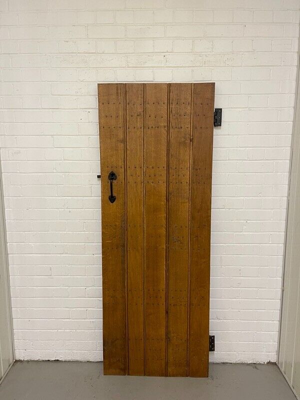 Reclaimed Oak Old Handmade Studded Ledge and Brace door 1830 x 680mm