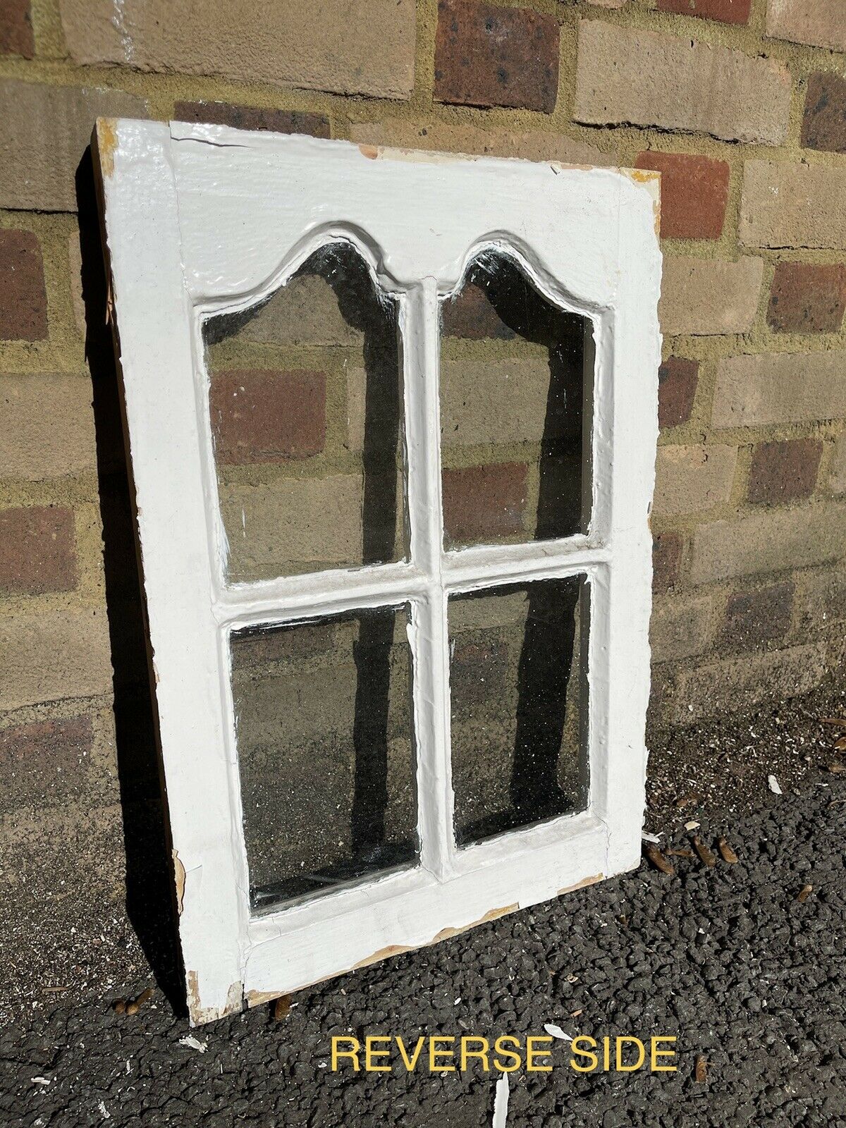 Reclaimed Old Edwardian Arch Sash Wooden Window 555 x 385mm