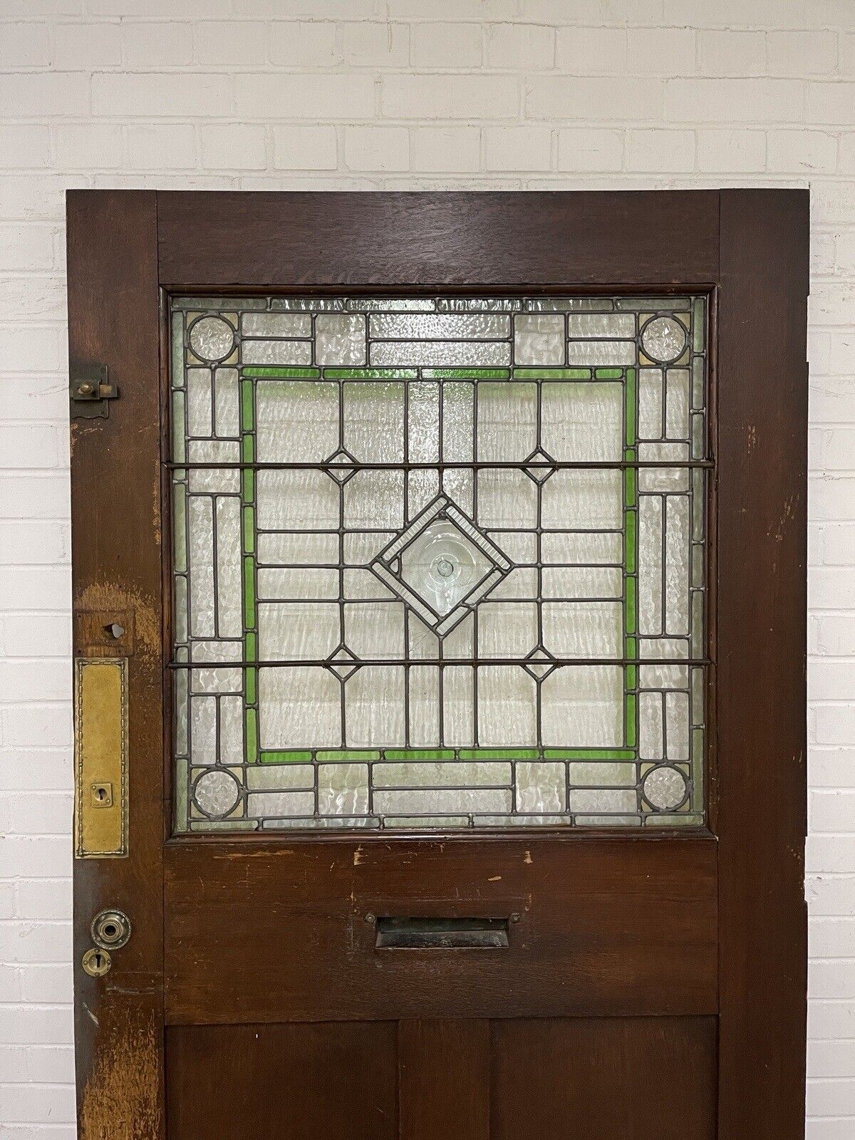 Reclaimed Arts And Crafts Old Oak Wooden Front Door 2120 Or 2125 x 1140mm