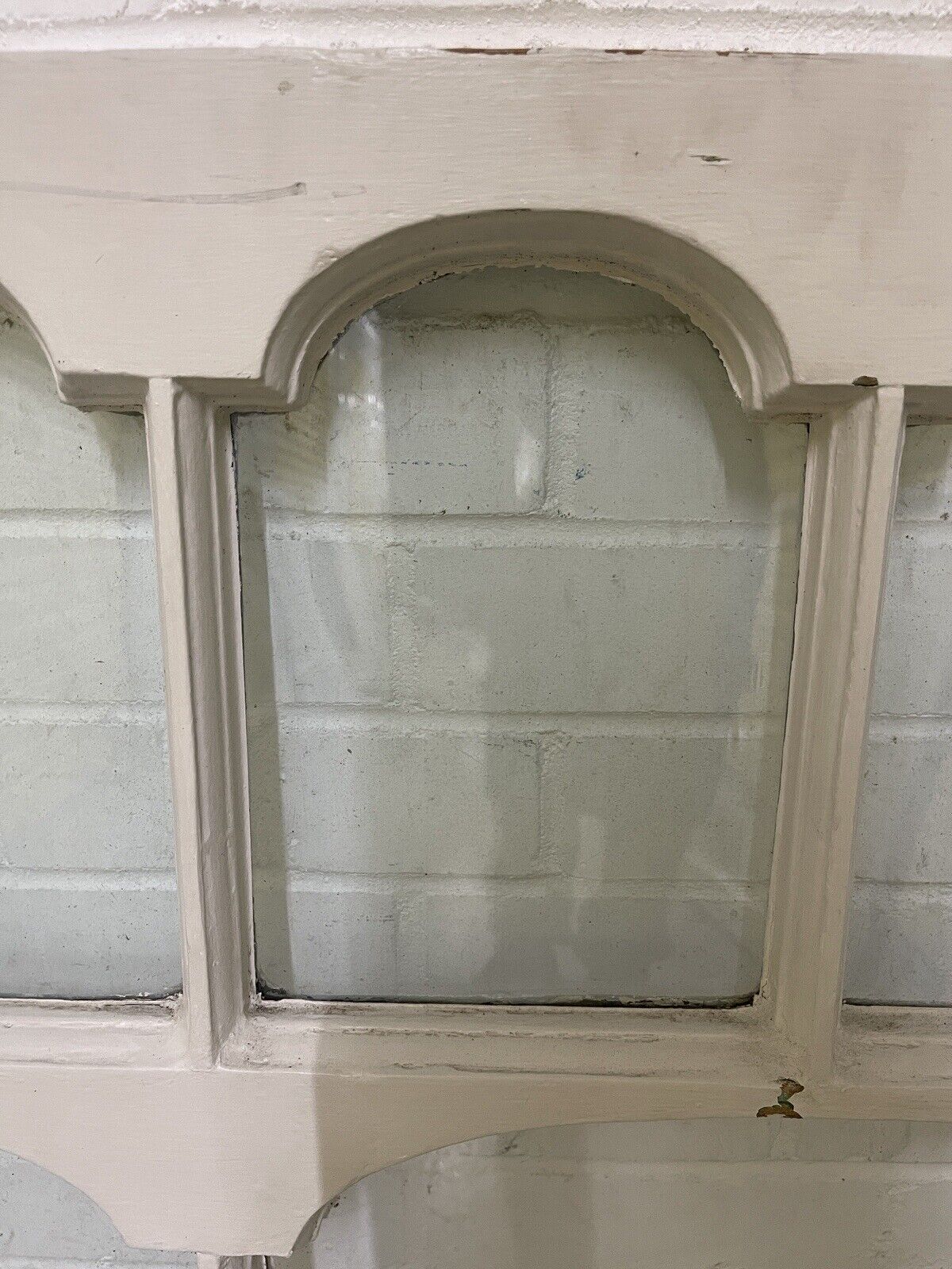 Pair Of Reclaimed Old Edwardian Arch Sash Wooden Windows 910 x 918 915 x 880mm