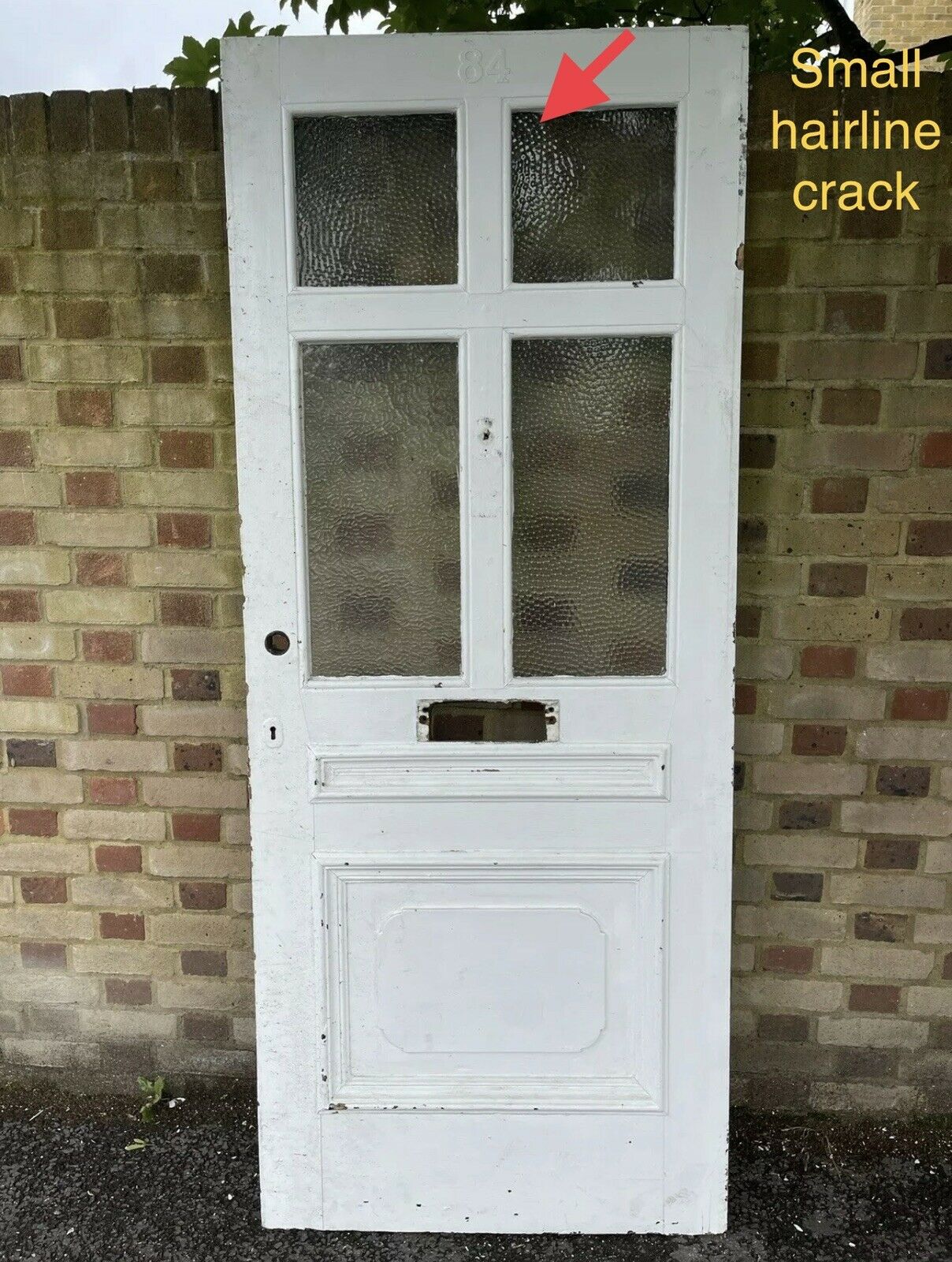 Reclaimed Victorian Edwardian Wooden Panel External Front Door 2075mm x 855mm