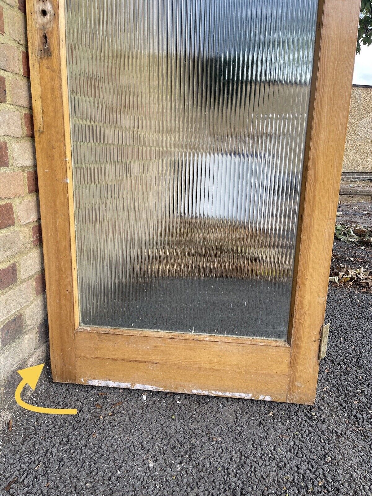 Reclaimed Reeded Glass Internal Or External Door 2030 x 820mm