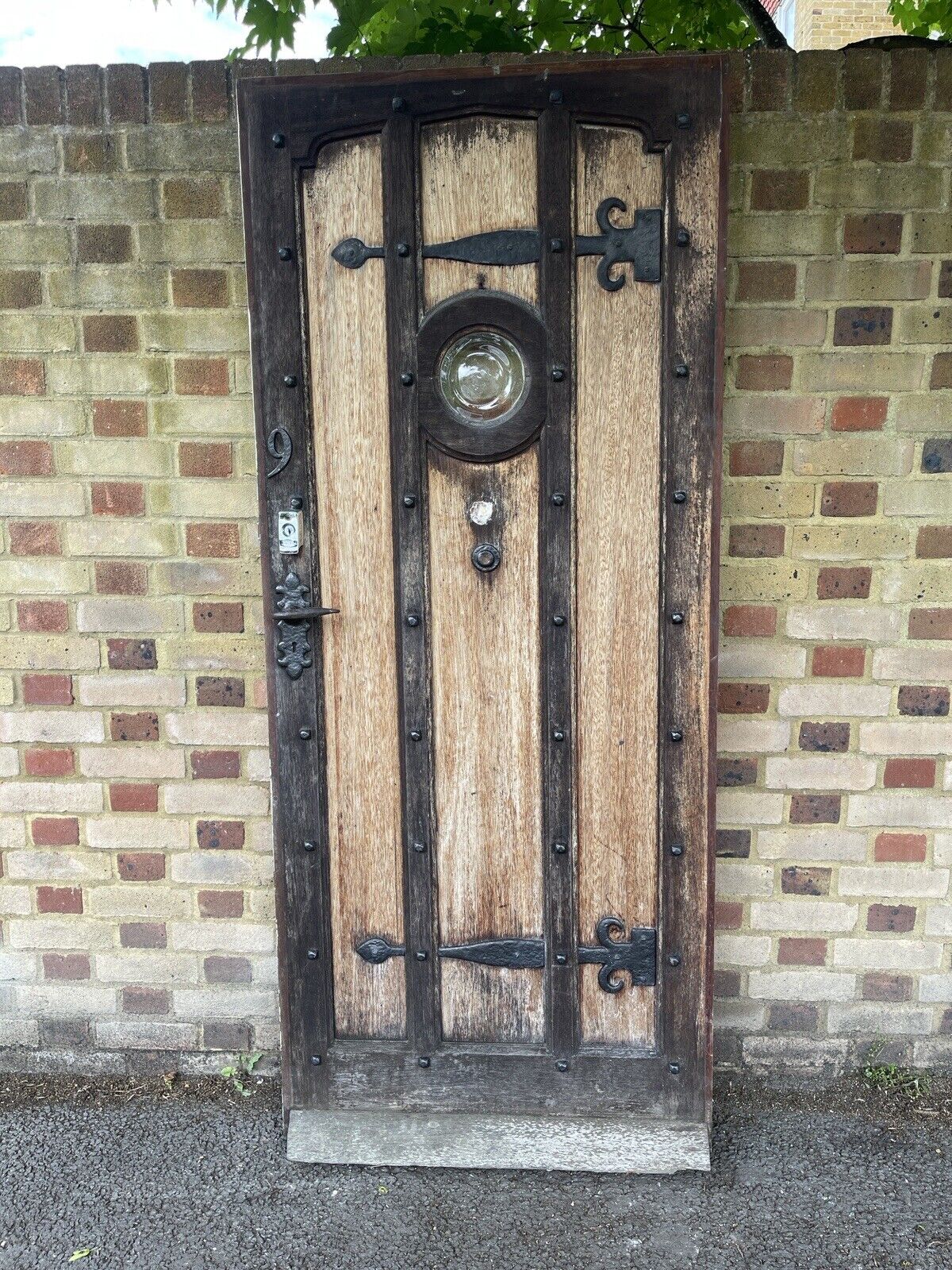 Reclaimed Oak Studded Wooden Front Door 1975 or 1960 x 835mm