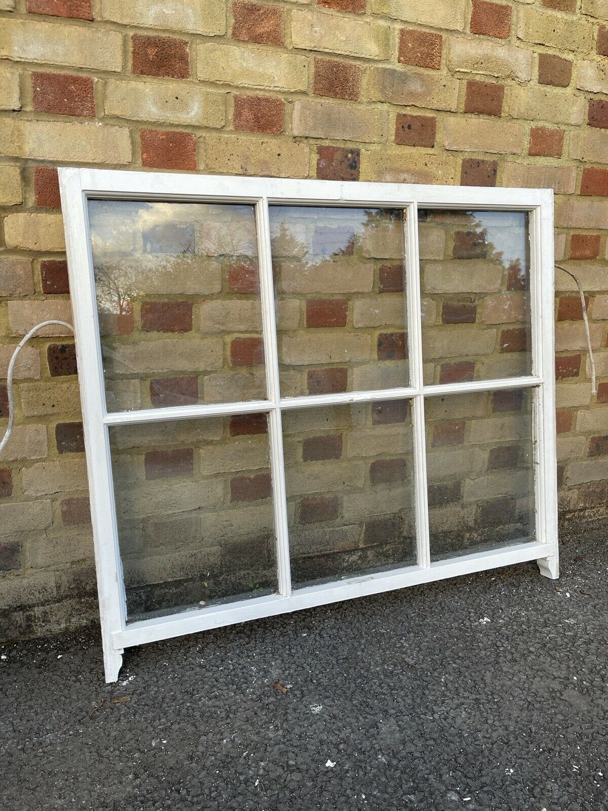 Reclaimed Old Georgian 6 Panel Wooden Window 1065mm x 930mm