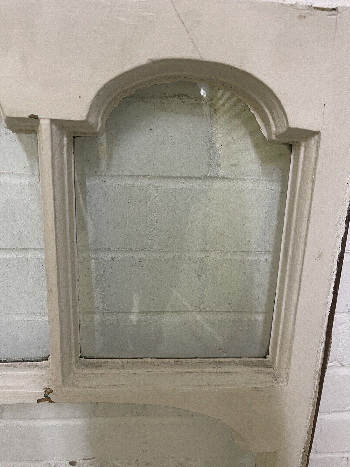 Pair Of Reclaimed Old Edwardian Arch Sash Wooden Windows 910 x 918 915 x 880mm