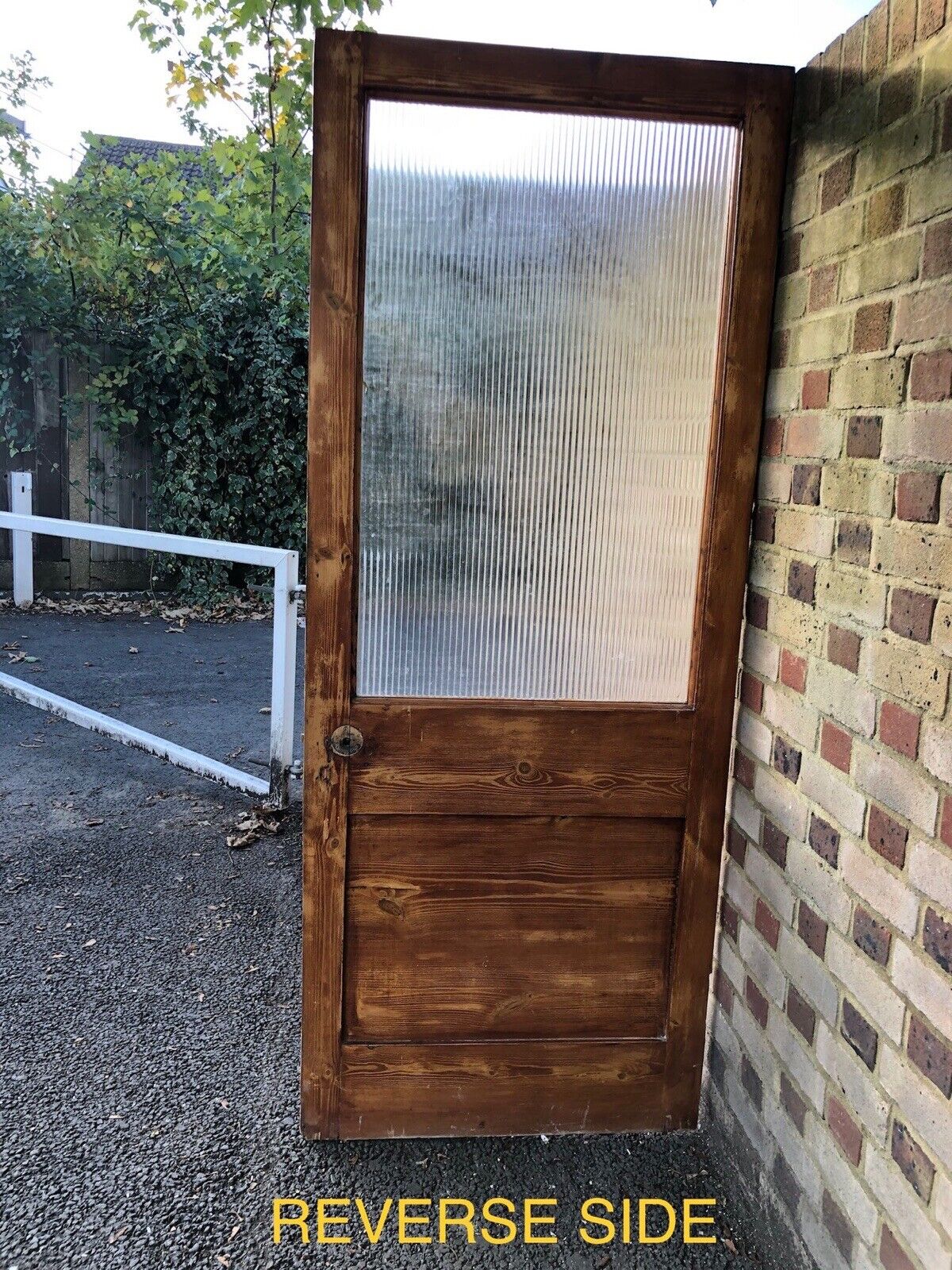 Reclaimed Reeded Glass Internal Or External Door 2008 x 805mm