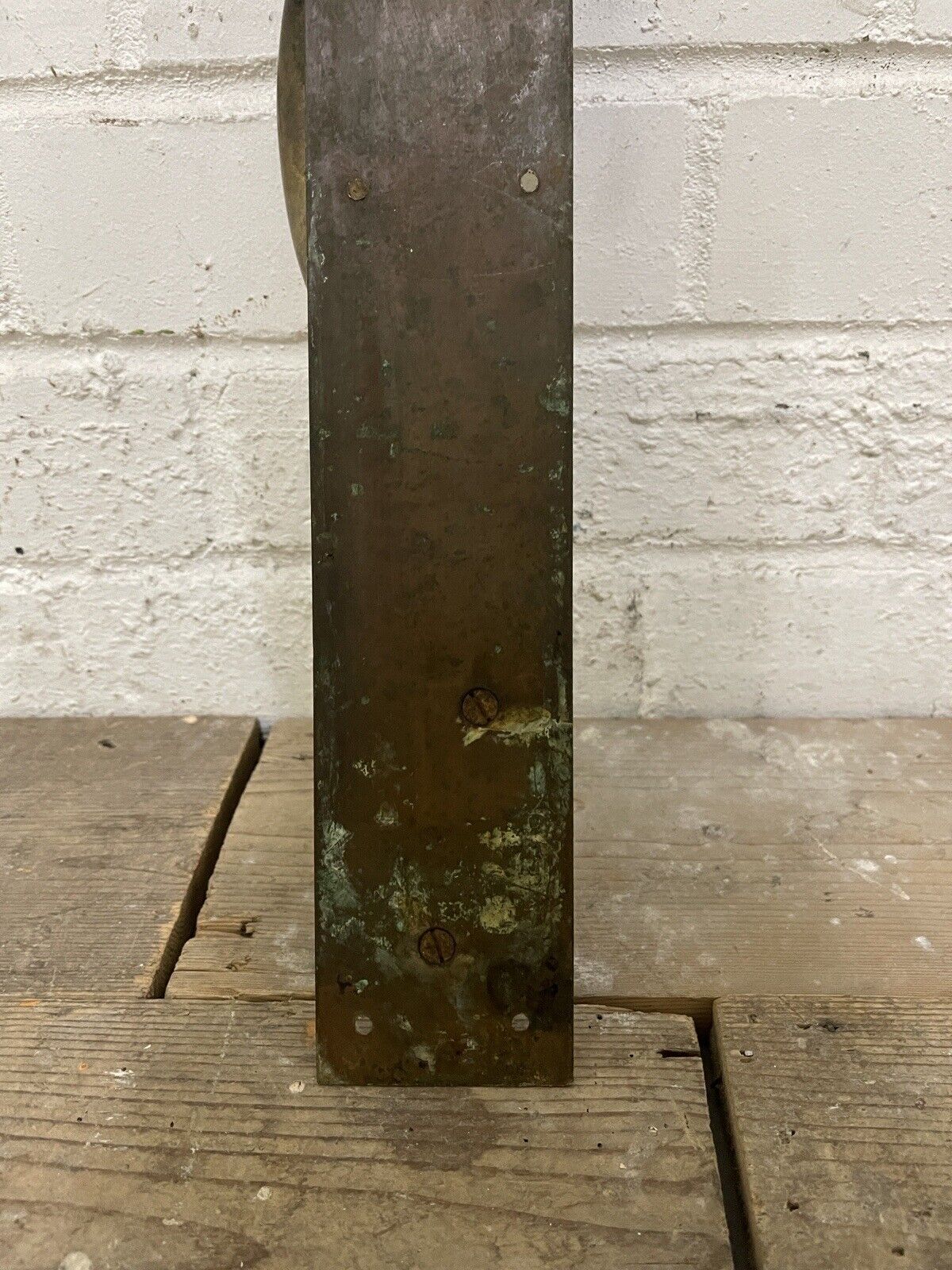 Reclaimed Old Art Nouveau Phosphor Bronze Door Pull Handle 355mm or 14 inches