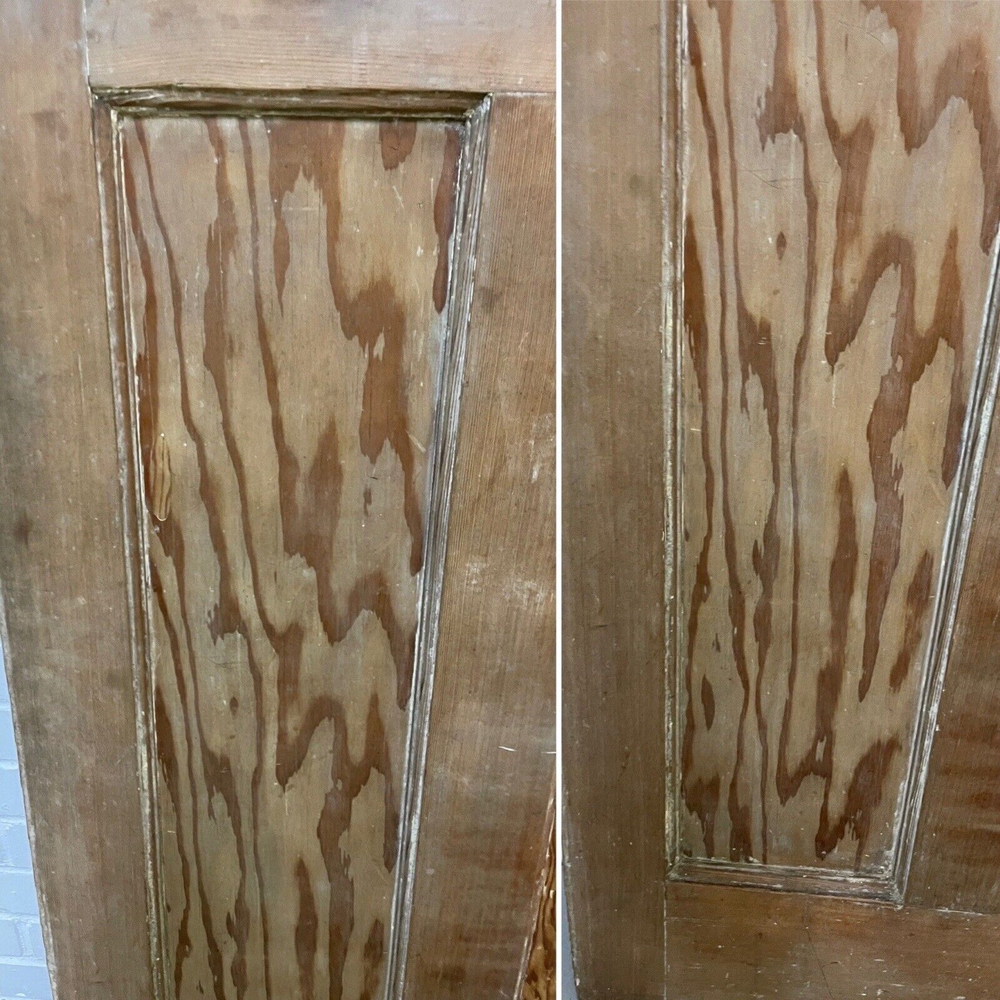 Original Vintage Reclaimed Edwardian Pine Internal  panel Door 1955 x 760mm