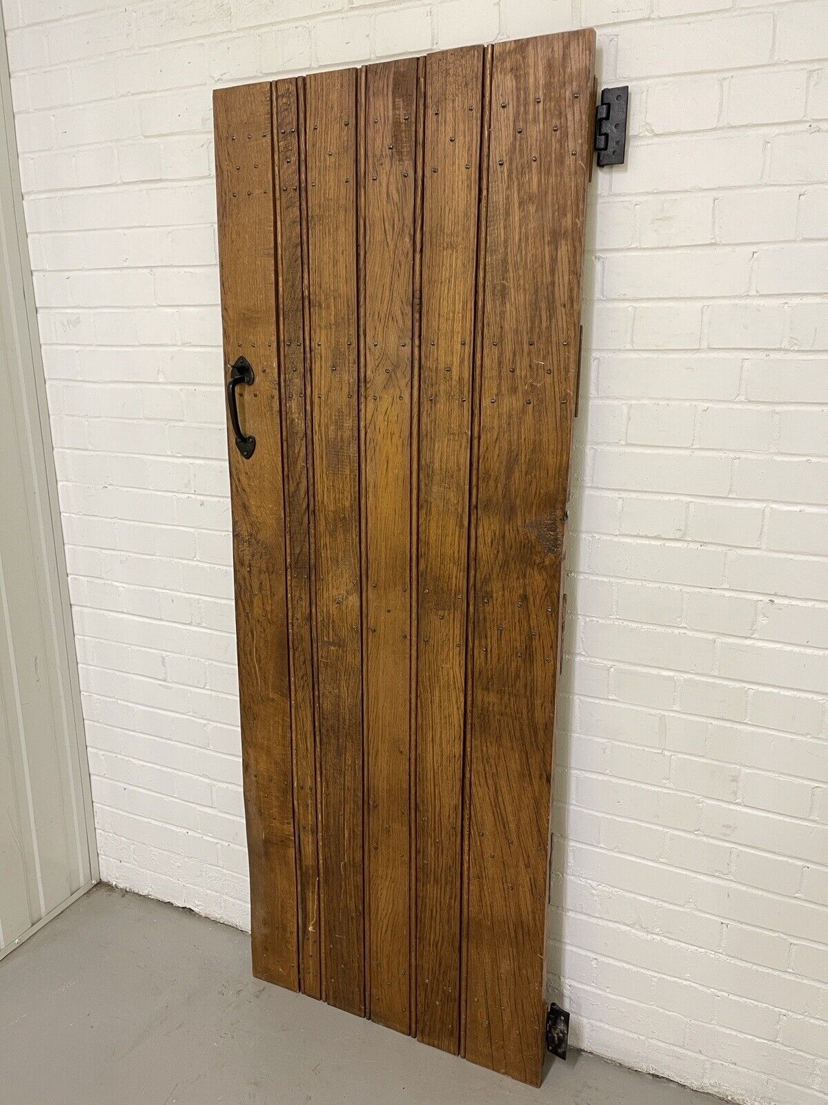 Reclaimed Oak Old Handmade Studded Ledge and Brace door 1838 x 680mm