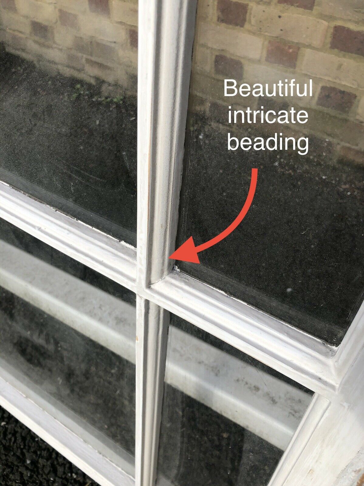 Reclaimed Old Victorian Edwardian Wooden Panel Sash Window 1050 x 1015mm