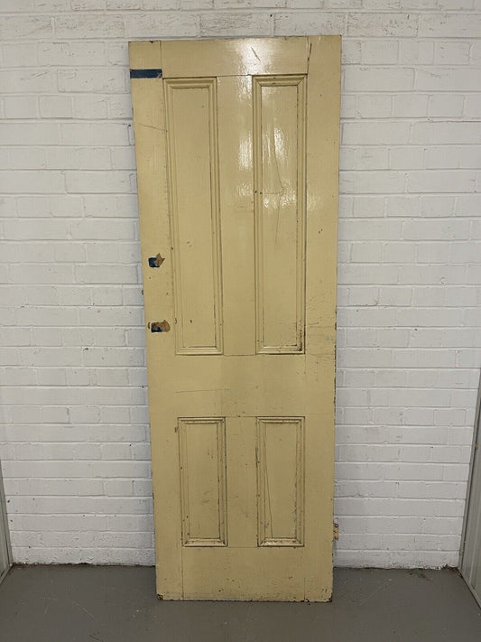 Original Vintage Reclaimed Victorian Pine Internal 4 panel Door 1918 1920 x 650