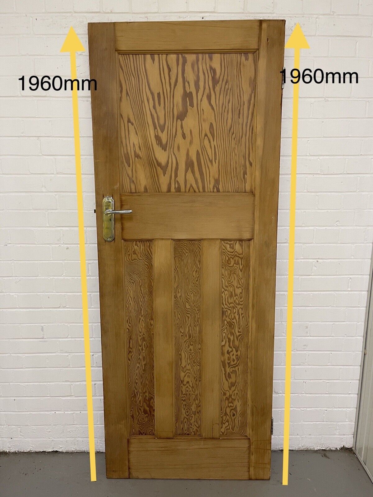 Reclaimed 1930s Edwardian 1 over 3 panel pine Internal door 1965 1960mm x 760mm