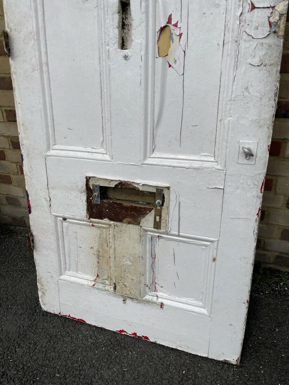 Reclaimed Old Edwardian Victorian Wooden Panel Front Door 2155mm x 890mm
