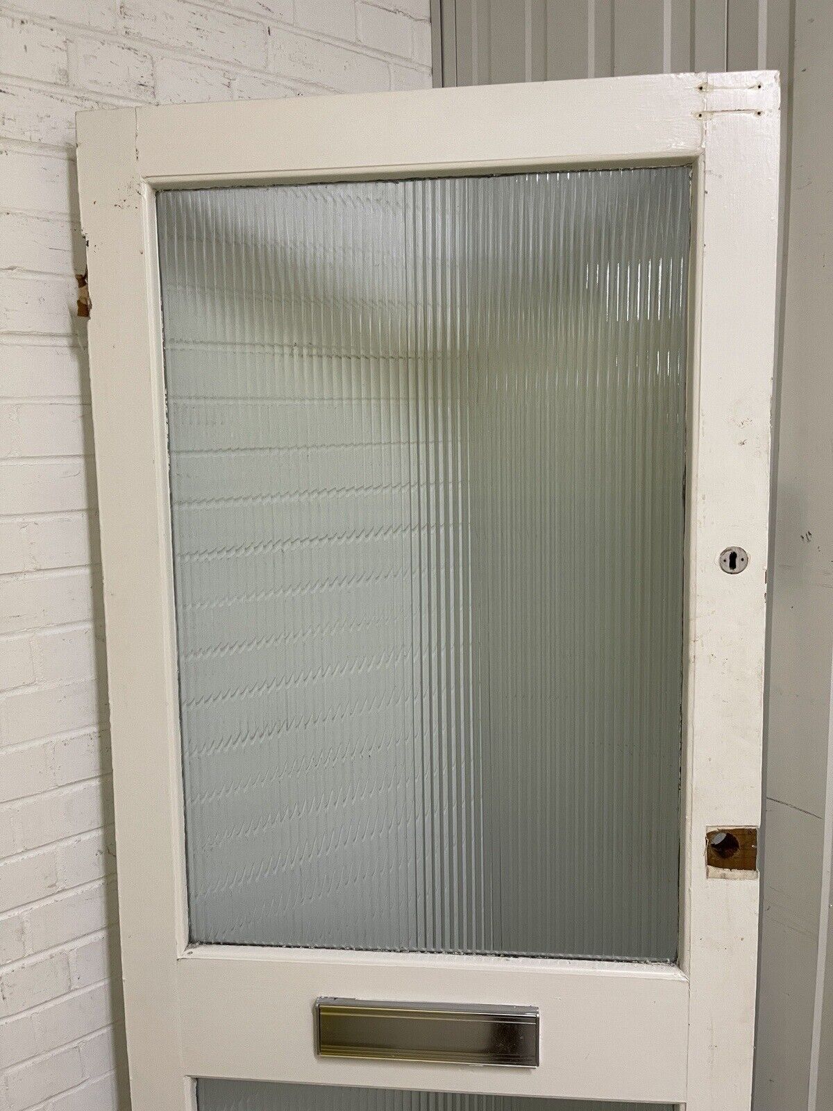 Reclaimed Reeded Glass External Door 1950 x 840mm